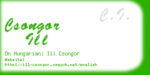 csongor ill business card